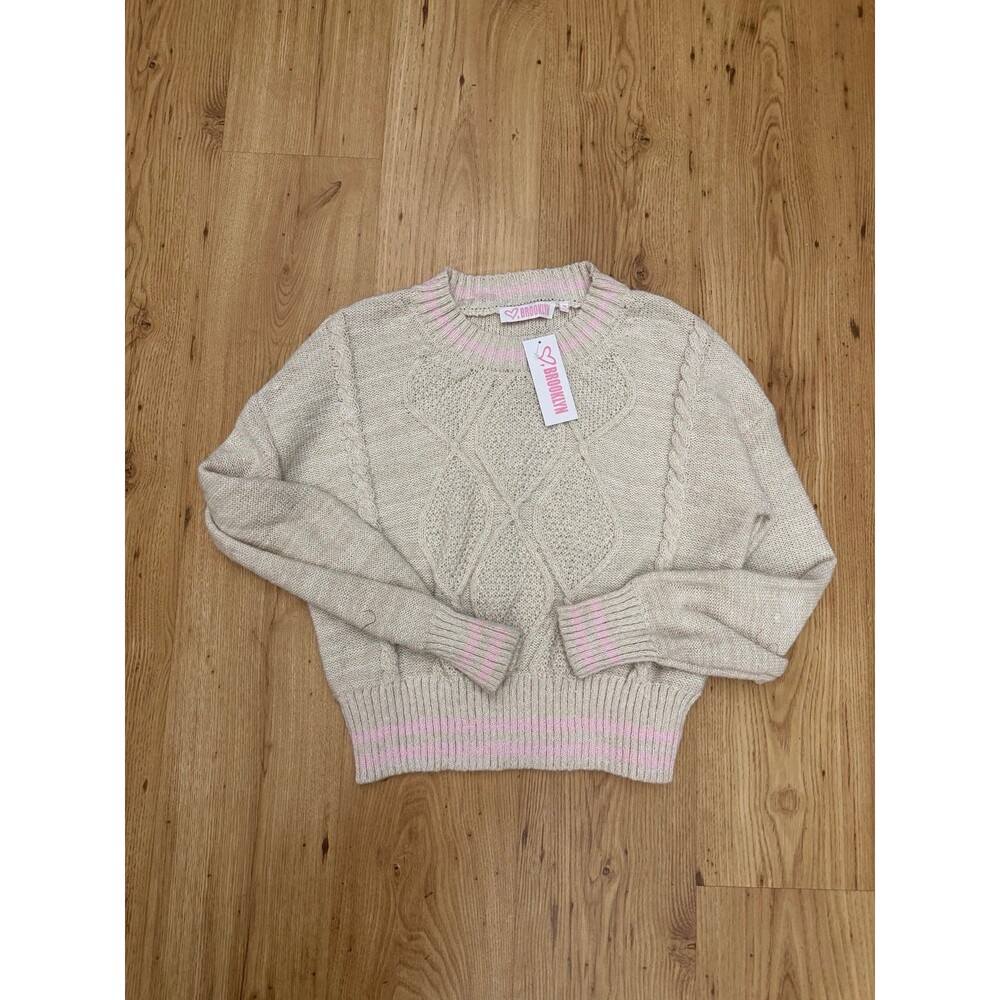 Brooklyn Pink and Khaki Sweater